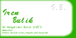 iren bulik business card